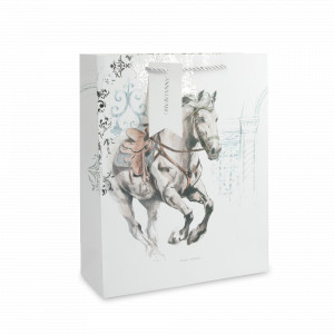 Пакет подарочный «White horse», 26 х 32 см, бумага, белый, серия Horse, ANNA LAFARG, Китай, Horse ANNA LAFARG