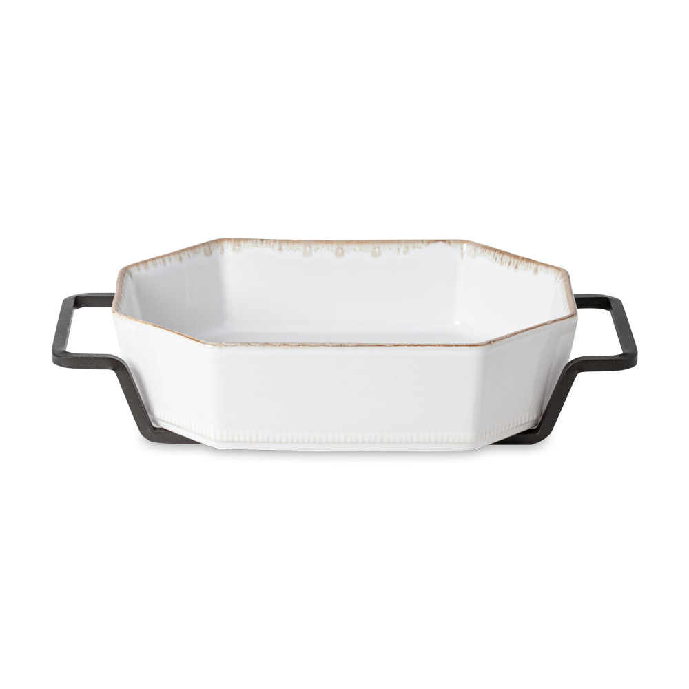 Блюдо для запекания White, 28.3 х 16.3 см, 1 л, керамика, металл, белый, серия Luzia, COSTA NOVA, Португалия