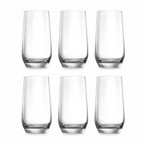 Набор из 6-ти высоких стаканов, 460 мл, бессвинцовый хрусталь, серия Hong Kong, LUCARIS, Таиланд, Стаканы для воды