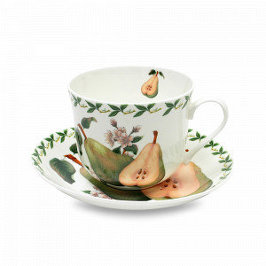 Чашка чайная с блюдцем «Груша», 480 мл, фарфор, белый, серия Фруктовый сад, MAXWELL WILLIAMS, Австралия, MAXWELL & WILLIAMS (Австралия)