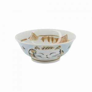 Салатник Fuku Cat Neko, 20.3 см, 1 л, фарфор, белый, декор, серия Kawaii, TOKYO DESIGN, Нидерланды, Пиалы, салатники индивидуальные