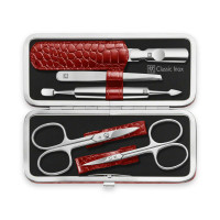 Набор маникюрный, 5 предметов, отделка крокодил, красный, серия Classic Inox, ZWILLING J.A. HENCKELS, Германия