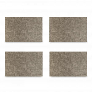 Набор из 4-х подстановочных салфеток, 30 х 45 см, полиуретан, коричневый, серия Leanera, LIBERTY JONES, Россия, Салфетки подстановочные