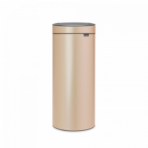 Контейнер для мусора с крышкой, 30 л, нержавеющая сталь, пластик, шампань, серия Touch Bin New, BRABANTIA, Бельгия, Мусорные ведра 30 л. Brabantia