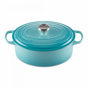 Утятница с крышкой, 31 см, чугун, бирюзовый, серия Caribbean, LE CREUSET, Франция, LE CREUSET (Франция)