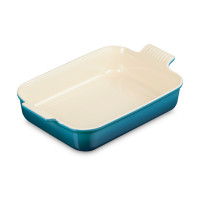 Форма для запекания Heritage, 4 л, керамика, бирюзовый, серия Deep Teal, LE CREUSET, Франция