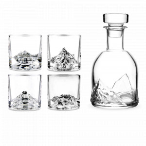 Набор для виски Peaks, 5 предметов, 270 мл, хрустальное стекло, серия Liiton, VIVA Scandinavia, Дания, Подарочные бокалы для виски