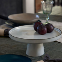 Блюдо круглое на ножке, 27 см, керамика, белый, серия Stacked Organic, COSTA NOVA, Португалия_00816860065235082991.jpg