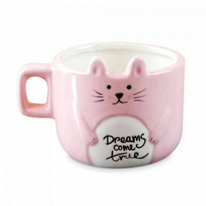Кружка Зайчик, 450 мл, керамика, розовый, серия Animals, REPAST, Чехия, Кружки REPAST