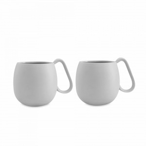 Набор из 2 кружек, 250 мл, фарфор, светло-серый, серия Nina, VIVA Scandinavia, Дания, Наборы чайной посуды
