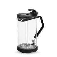 Френч - пресс Tea Presso, 800 мл, боросиликатное стекло, пластик, нержавеющая сталь 18/10, черный, VITAX, Великобритания, 