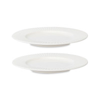 Набор из 2-х закусочных тарелок Dual Glazing, 16 см, фарфор, белый, серия Soft Ripples, LIBERTY JONES, Россия