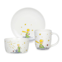 Набор детской посуды «Маленький принц», 3 предмета, фарфор, белый, декор, KOENITZ, Германия