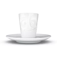 Пара кофейная для эспрессо, 80 мл, фарфор, белый, серия Tasty, TASSEN, Германия, 