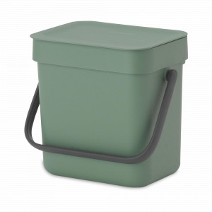 Ведро для мусора с крышкой подвесное, 3 л, пластик, темно-зеленый, серия NewIcon, BRABANTIA, Бельгия, Ведра для мусора Brabantia