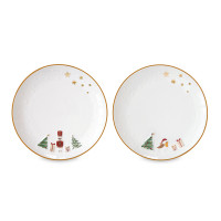 Набор из 2-х десертных тарелок Nutcracker & Bird, 16 см, фарфор, серия Let It Snow, EASY LIFE (R2S), Италия