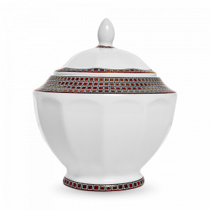 Сахарница , 358 мл, фарфор, белый, золотой, серия Soren Gold, WALLENDORFER, Германия, Сахарницы