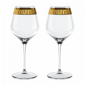 Набор из 2-х бокалов (фужеров) для красного вина MUSE, объем: 840 мл, диаметр: 11,2 см, высота: 26,5 см, цвет: прозрачный, золотой, материал: хрустальное стекло, NACHTMANN, Германия, NACHTMANN (Германия)