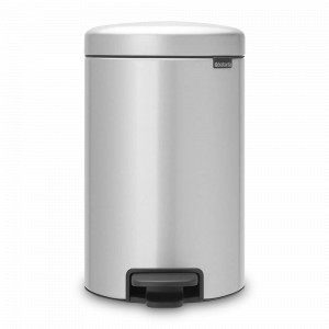 Контейнер для мусора с педалью, 12 л, нержавеющая сталь, серый, серия newIcon, BRABANTIA, Бельгия, Ведра для мусора из нержавеющей стали