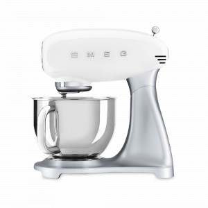 Миксер планетарный, 4,8 л, 3 насадки, литой алюминий, нержавеющая сталь, пластик, белый, SMEG, Италия, Планетарные миксеры Smeg
