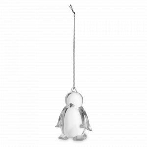 Украшение елочное - подвес Пингвин, 5 см, акрил, прозрачный, серия Event, ANNA LAFARG, Китай, Новогодний Декор ANNA LAFARG