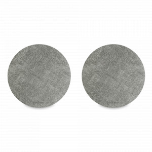 Набор из 2-х круглых подстановочных салфеток, 35 см, полиуретан, серый, серия Leanera, LIBERTY JONES, Россия, Салфетки подстановочные