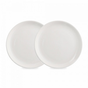 Набор десертных тарелок, 2 предмета, 21 см, фарфор, белый, серия Milky Cloud, LIBERTY JONES, Россия, Наборы тарелок для кухни