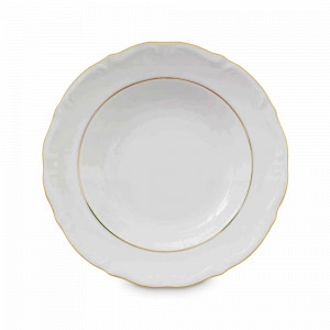 Тарелка суповая, 22.5 см, фарфор, белый, серия Мария-Тереза, REPAST, Чехия, Тарелки