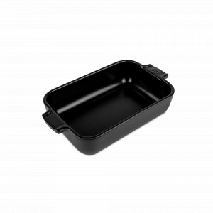 Форма для запекания прямоугольная, 22 х 12 см, 0.85 л, керамика, черный, серия Satin Black, PEUGEOT CERAMIC, Франция, PEUGEOT CERAMIC (Франция)