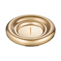 Подсвечник круглый с титановым покрытием, 12 см, нержавеющая сталь, золотой, серия Edge, TKANO, Россия_00812590062569778248.jpg