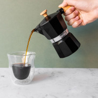 Кофеварка гейзерная, 150 мл, нержавеющая сталь, пластик, черный, серия La Cafetiere, KITCHEN CRAFT, Великобритания_00820030062115283005.jpg