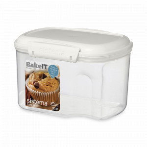 Контейнер, 1,56 л, пластик, белый, серия Bake It, SISTEMA, Новая Зеландия, SISTEMA (Новая Зеландия)