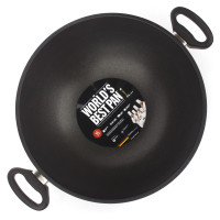 Вок, диаметр 32 см, высота 11 см, объем 3,0 л, для индукционных плит, фиксированные ручка, литой алюминий с антипригарным покрытием, толщина дна 10 мм, серия Frying Pans Titan, AMT, Германия_00783390062215212673.jpg