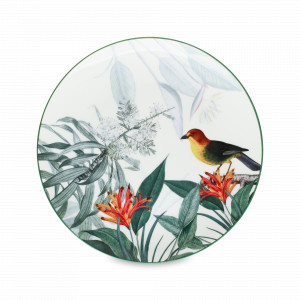 Тарелка обеденная, 27 см, фарфор, белый, декор, HOMEFEEL, Россия, Тарелки