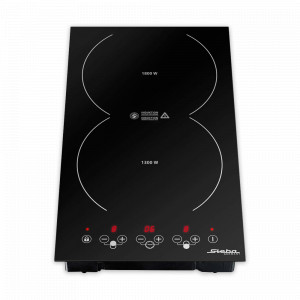 Плита настольная индукционная, 2 конфорки, нержавеющая сталь, стеклокерамика, черный, STEBA, Германия, STEBA (Германия)