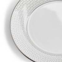 Тарелка закусочная Platinum, 23 см, костяной фарфор, белый, серый, серия Gio, WEDGWOOD, Великобритания_00820160060956774865.jpg