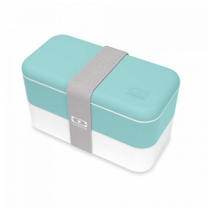 Ланч-бокс MB Original Green lagoon, 1 л, полипропилен, силикон, эластан, 10 x 18,5 x 9,4 см, MONBENTO, Франция, MONBENTO (Франция)