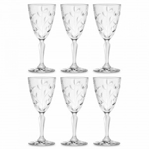 Набор из 6-ти бокалов для вина, 280 мл, хрустальное стекло, серия Laurus, RCR, Италия, Наборы бокалов для красного вина