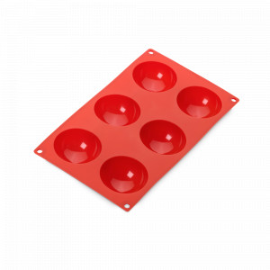 Форма для выпечки «Полусфера», 6 ячеек, силикон, красный, LEKUE, Испания, LEKUE (Испания)