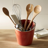 Стакан для кухонных аксессуаров, керамика, 1 л, 14 x 14 см, красный, серия Flame, EMILE HENRY, Франция_00787090079968774187.jpg