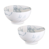 Набор салатников, 2 предмета, 15 см, фарфор, цвет: мрамор, серия Marble, LIBERTY JONES, Россия