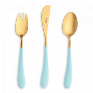 Набор детских столовых приборов, 3 предмета, нержавеющая сталь 18/10, серия Alice, CUTIPOL, Португалия, Детские наборы CUTIPOL