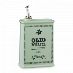 Бутылка для масла, 500 мл, керамика, зеленый, серия Oliere Vintage, NUOVA CER, Италия, NUOVA CER (Италия)