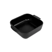 Форма для запекания квадратная, 18 х 18 см, 0.66 л, керамика, черный, серия Satin Black, PEUGEOT CERAMIC, Франция, 
