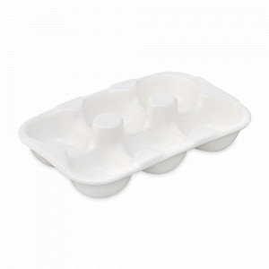 Подставка для яиц, 18.6 х 12.4 см, керамика, белый, серия Simplicity, LIBERTY JONES, Россия, Предметы сервировки LIBERTY JONES