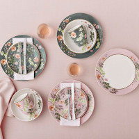 Набор обеденный на 4 персоны, 12 предметов, фарфор, зеленый, декор, серия Arcadia, MAXWELL WILLIAMS, Австралия_00812440040004541982.jpg