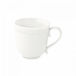 Кружка, 350 мл, фарфор, белый, серия Tiffany, EASY LIFE (R2S), Италия, Белые кружки