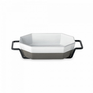 Блюдо для запекания White/Grey, 22 х 16.1 см, керамика, белый, серый, серия Plano, COSTA NOVA, Португалия, Plano COSTA NOVA