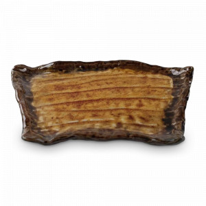 Блюдо сервировочное Yellow, 24.5 х 14 см, каменная керамика, желтый, коричневый, ROOMERS TABLEWARE, Нидерланды, Блюда сервировочные, менажницы