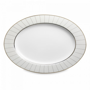 Блюдо овальное, 38 см, костяной фарфор, белый, декор, серия Великолепие, NARUMI, Япония, NARUMI (Япония)
